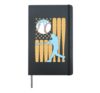 Baseball Drip Boys Batter Ice Cream American Flag Hardcover Journal, Black