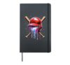Baseball Drip Boys Ice Cream Drip Youth Bats Helmet Drip Hardcover Journal, Black