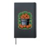 Basketball Bucket St. Patrick's Day Lucky Shamrocks Hardcover Journal, Black