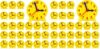 Batiyeer 24 Pcs Teaching Clock Kit for Kids to Tell Time 4'',Yellow (Pack of 2)