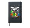 Battery Life Of Media Specialist Library Media Specialists Hardcover Journal, Black