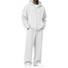 bawilom Men's Sweatsuits Full Zip Hoodie And Wide Leg Pants Set