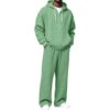 bawilom Men's Sweatsuits Full Zip Hoodie And Wide Leg Pants Set