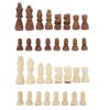Baxnore 32PCS International Chess Pieces Dual Color Wooden Chess Figures for Board Games Wood Glossy Appearance Wear with Soft Felt Bottom for Home Entertainment Family Game Night