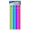 BAZIC Products 12 in Ruler with Multiplication Tables, 4 Pack