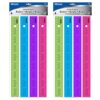 BAZIC Products 12 in Ruler with Multiplication Tables, 4 Pack, 2-Pack