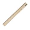 BAZIC Products 12 in Wooden Ruler, Inch & Metric (30 cm)