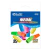 BAZIC Products Neon Pencil-Top Eraser Caps, Latex-Free, PVC-Free, 12 Count