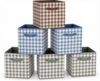 BBSET 6 Pcs western Cow Cube Storage Bins 12.5 inch with Handle