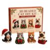 Beaded Animal Kit, Christmas Cute Cat 3D Beaded Craft Making Supplies
