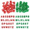Beadthoven 52Pcs 2 Colors Large Letter Beads Christmas Full A-Z Chunky Bead