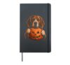 Beagle Halloween Dog Lover Jack O Lantern Face Pumpkin Hardcover Journal, Black