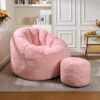 Bean Bag Chair with Footrest, Soft Oversized Lazy Sofa Comfy Lounge Chair