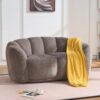 Bean Bag Loveseat, Oversized 2-Seater Bean Bag Sofa Soft Padded Floor Couch