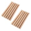 Beatifufu 2pcs Wooden Domino Holder Organizer Indoor Activities Compact Lightweight Domino Stand Aesthetic Design Khaki Small Wooden Trays Family Board Games