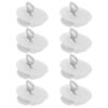 Beatifufu 8pcs Reusable White Plastic Piggy Bank Plug with Keyed Lock, Round Money Box Stopper for Secure Coin Storage, Easy Access and Stable Saving Box Cover for Home or Office Use