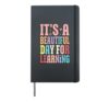 Beautiful Day For Learning Groovy Teacher Back To School Hardcover Journal, Black