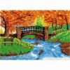 Beautiful View Latch Hook Rug Kit Carpet Mat Needlework DIY Tapestry Yarn Hooking Craft with Crochet Color Pre-Printed Pattern Design for Adult Kid Crocheting Home Decoration (C24 * 87cm)