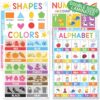 BEAWART ABC Alphabet Poster, 4 Pack 16x24 Colorful Educational Chart