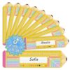 BEAWART Desk Name Plates, 30 Pack Pencil Student Alphabet Nametags