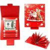 Beccc09 Santa 3D Pop-Up Money Card 5-Layer Pull-Out Red Envelope Gift (Red)