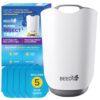 Beedo Gnat Fruit Fly Flying Insect Trap Starter Kit, Indoor Bug Catcher Plug in Device for House, Mosquito, Drain Flies Killer, Blue and UV Light Combo, Zapper Alternative, 1 Device with 5 Glue Insert