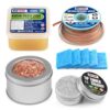 BEEYUIHF Soldering Tip Cleaning Kit Solder Flux | Tip Tinner Cleaner | Desoldering Wick Braid | Cleaning Wire | Cleaning Sponges