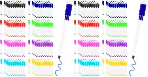 Beieverluck 200 Pieces Colorful Magnetic Dry Erase Marker with Eraser Cap, Whiteboard Mini Dry erase Markers Bulk, Fine Tip Small Dry Erase Markers for Teachers Office School Supplies (Pack of 2)