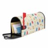 Beige Alphabet Letters Mailbox Covers Magnetic Standard Size, Decoraive Seasonal Mailbox Cover Wraps, Modern Art Playful Numbers Holiday Mail Box Covers for Garden Outdoor Decor 18.5"x21.7"