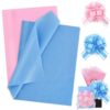 BEISHIDA Tissue Paper with Gift Bows for Gift Wrapping Bags, Blue Pink