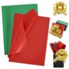 BEISHIDA Tissue Paper with Gift Bows for Gift Wrapping Bags, Red Green