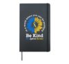 Be Kind Down Syndrome Awareness Ribbon Sunflower Kindness Hardcover Journal, Black