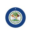Belize Flag Round Shape Car Aromatherapy Tablets (Pack Of 4)