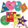 BelleAngle Shape Sorters for Toddlers, Shape Puzzle and Matching Games Set for Kids Learning Sorting Toys with 8 Sorting Mats and 48 Everyday Objects for Preschool Classroom Must Haves Decor