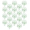 BELLIFFY 40pcs Decorative Four Leaf Clover Metal Paper Clips for Notebooks and DIY Projects, Mini Size, Portable, and Resistant to Bending, for St Patrick's Day, Scrapbooking, and Office