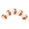 BELLIFFY 5 Rolls Halloween Pumpkin Stickers Shiny Holographic Finish, Waterproof Self-Adhesive Jack-o-Lantern Face Labels for Festive Packaging and Trick or Treat, Glitter Orange Vinyl