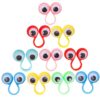 Bemonew 10Pcs Eyeball Ring, Eyeball Finger Puppets Toys Set, Eye Wiggly Finger, Plastic Puppet Eye On Rings for Kids, Party Favors for Boys Girls