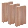 BENECREAT 3Pack Walnut Wood Blocks, Unfinished Carving Blocks, Rectangle Wood Board for DIY Woodworking Projects, Handcrafting and Home Decor, 5.9x3.9x0.8inch
