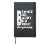 Bennie Bud Barry Bob Brent Hardcover Journal, Black