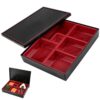 Bento Box, Japanese Style Divided Lunch Container with 6 Compartments for Cold and Room Temperature Meals, Oil Proof Plastic Meal Prep Organizer, Lightweight Food Storage for Work Travel