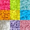 BEQUINA Approx. 235 Resin Bell Flower Beads, Bright Candy Color Mix