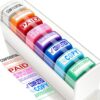 Bertiveny 8 PCS Self Inking Office Stamp Set for Return to Sender Paid Copy Scanned Approved Received Completed Confidential Stamps,Rubber Office Stamp with Plastic Tray Business Stamp