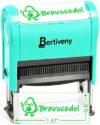 Bertiveny Teal Teacher Stamp for Grading Self-Inking Turquoise Teacher Stamps for Classroom Supplies Motivational Grading Stamp Refillable Rewards Stamp for Positive Feedback (Bravocado Green)