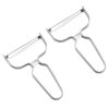 BESPORTBLE 2pcs Portable Kitchen Straight Peeler and Fruit Peeler Set, Anti-rust Stainless Steel Vegetable Potato Peeling Tools for Home Cooking and Food Preparation