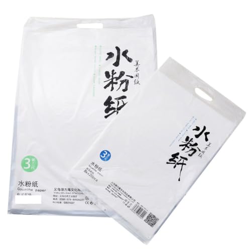 BESPORTBLE 2 Sets Gouache Paper Set 120g 4k and 8k White Paper with Strong Absorbent Ability and Not Easy to Deform Features for Painting and DIY Art Projects at Home or Office