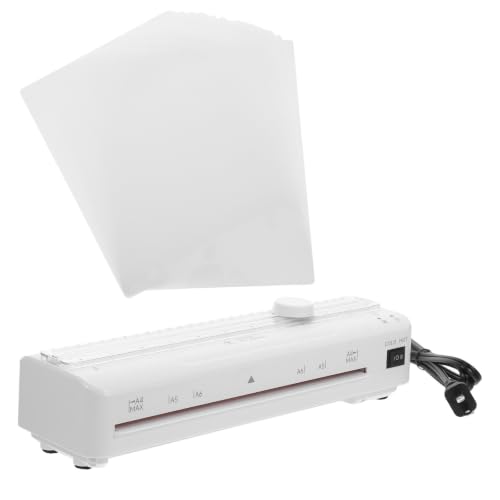 BESPORTBLE Compact for Machine Cold Settings with A4 Laminator and Hot, Portable White Laminator with Abs Jam Release Button and Quiet Operation Documents and Photos School and Crafts