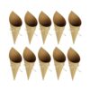 BESPORTBLE Confetti Containers Elegant Design Kraft Paper Conical Shaped 50pcs with Double-Sided Tape and Rope, Self-Adhesive Paper Holder for Rose Petals and Confetti for Wedding