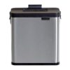 BESPORTBLE Wall-Mounted Kitchen Garbage Can Stainless Steel Trash Bin with Plastic Inner Liner Waterproof Odor-Resistant Rubbish Storage Container for Bathroom and Home Use