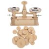 BESPORTBLE Wooden Balance Teaching Scale for Kids: DIY Pan Balance Science Toy for Classroom Math Measurement - Hands-on Mass Experiment Tool for Young Scientists