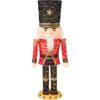 Best Choice Products Christmas Nutcracker 5ft Pop Up Lighted Large Holiday 3D Yard Decoration w/ 150 Pre-Lit Twinkling LED Lights for Outdoor, Indoor - Red/Black